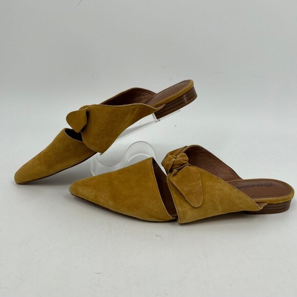 Jeffrey Campbell Yellow Suede Pointed Toe Mules | Size 10 - Picture 2 of 9